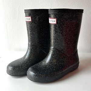 Kids Hunter Glitter Rain Boots